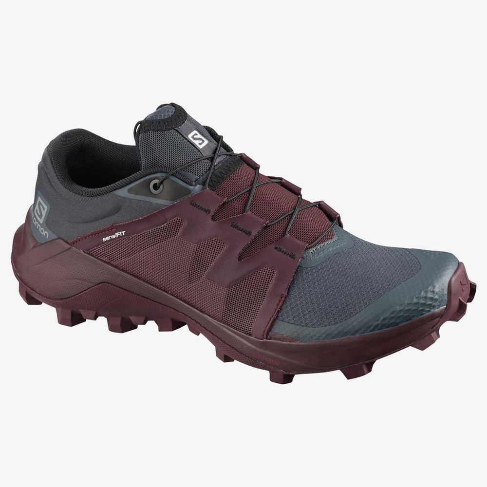 SALOMON WILDCROSS Philippines - Women's Trail Running Shoes - India Ink | 478159-UDT